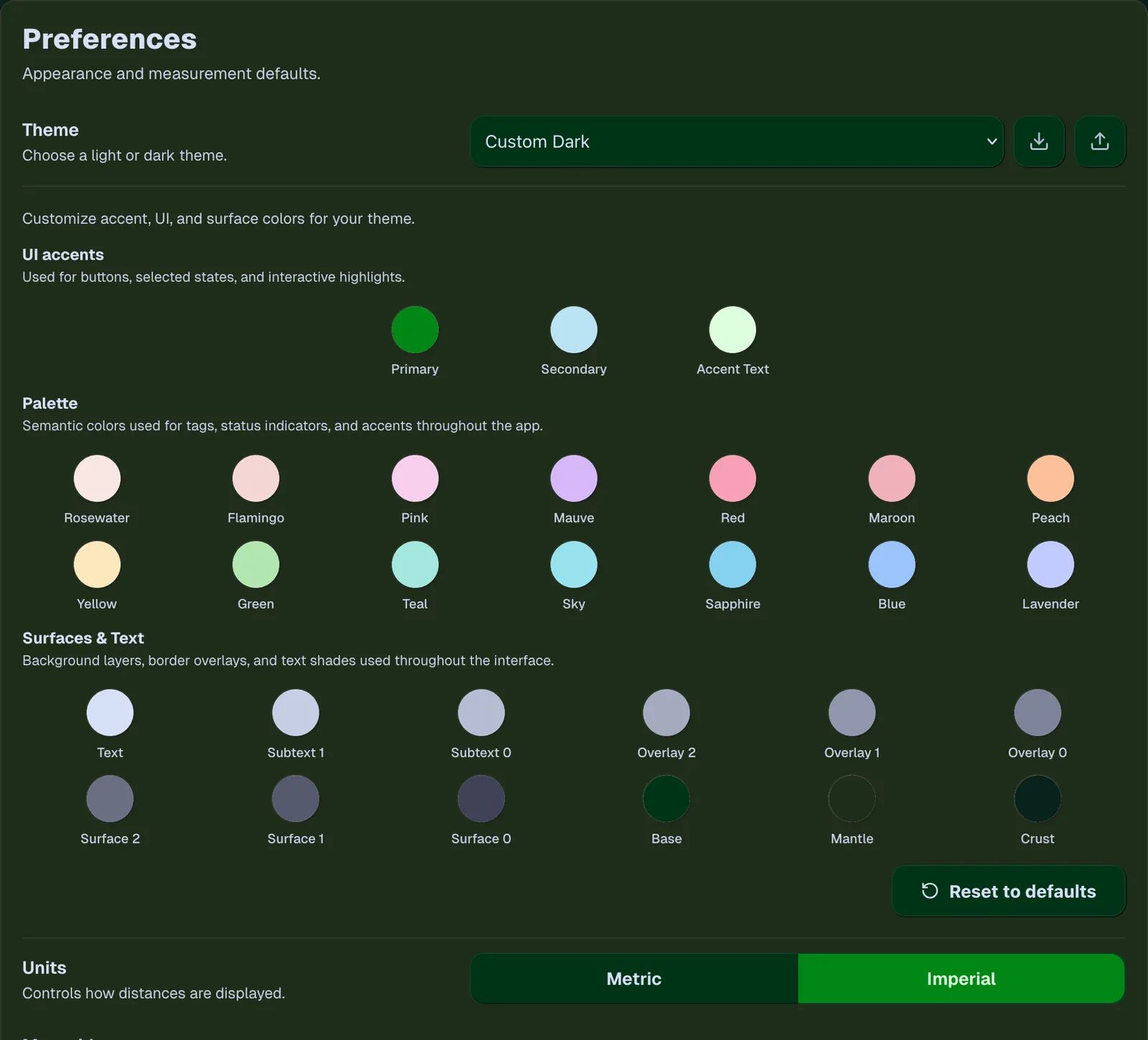 Screenshot of Custom Theme Creator